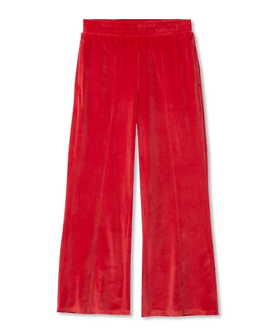 Lands' End Girls Wide Leg Velour Pants