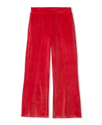 Lands' End Girls Wide Leg Velour Pants