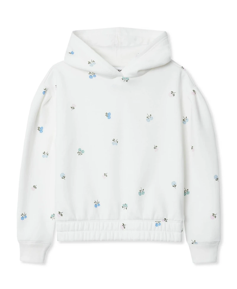 Lands' End Girls Embroidered Hoodie Sweatshirt