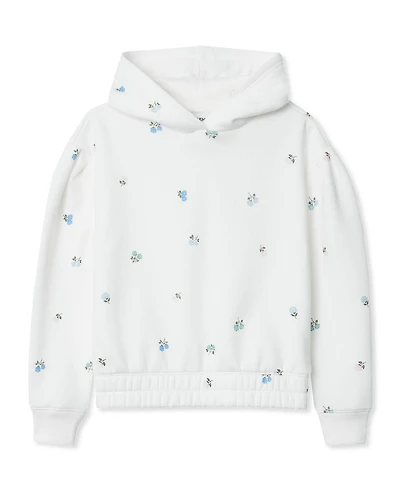 Lands' End Girls Embroidered Hoodie Sweatshirt