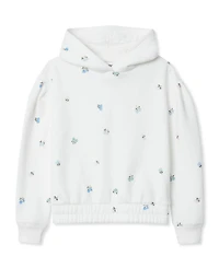 Lands' End Girls Embroidered Hoodie Sweatshirt