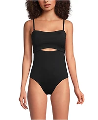 Lands' End Women's Bandeau Cut Out One Piece