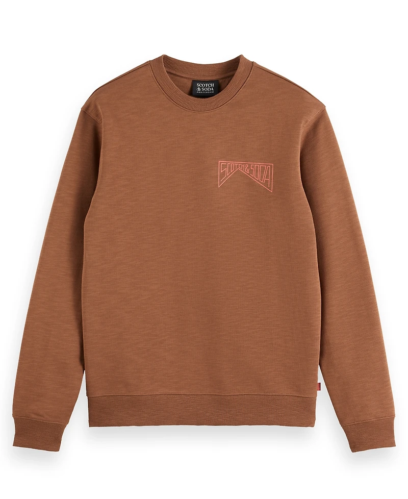 Scotch & Soda Men's Logo Detail Crewneck Sweatshirt