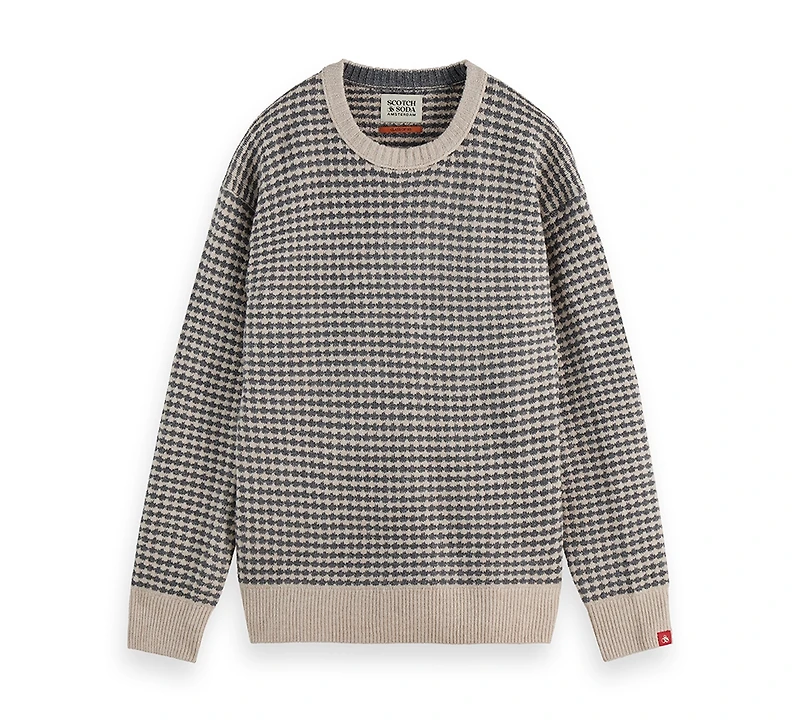 Scotch & Soda Men's Chenille Pattern Long Sleeve Sweater