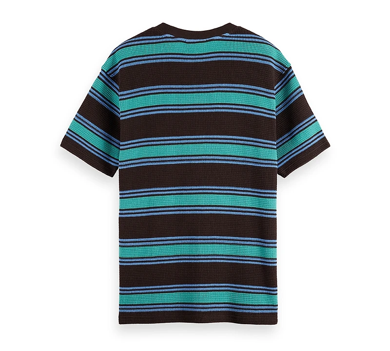 Scotch & Soda Men's Waffle Stripe Short Sleeve T-Shirt