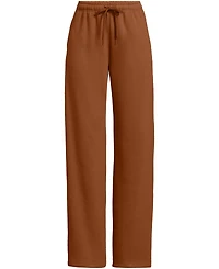 Lands' End Women's Serious Sweats High Rise Relaxed Straight Leg Pants - Set Bottom