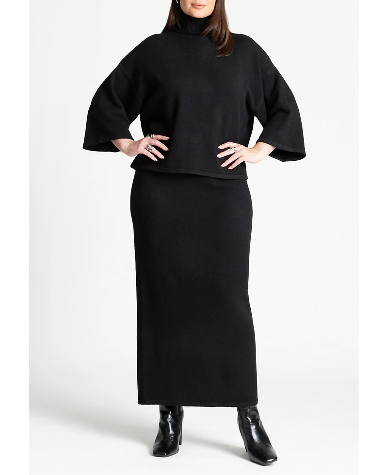 Eloquii Women's Sweater Maxi Skirt