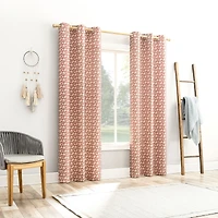 No. 918 Trinity Tonal Floral Semi-Sheer Grommet Curtain Panel