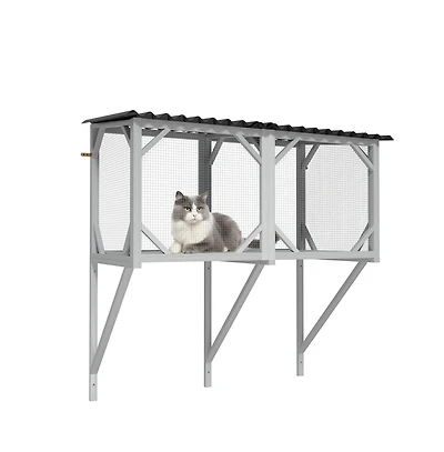 Zeus & Ruta Wooden Cat Window Perch for Large Indoor Cats