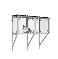 Zeus & Ruta Wooden Cat Window Perch for Large Indoor Cats