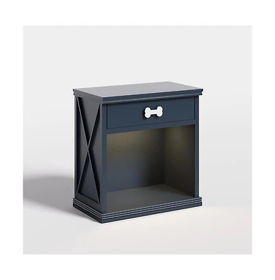 Zeus & Ruta Storage Cabinet with Led Light and Built-in Cat Bed Cat Cave