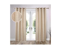 Superior Noor Chenille Semi-Blackout Machine Washable Curtains, Set of 2 Panels