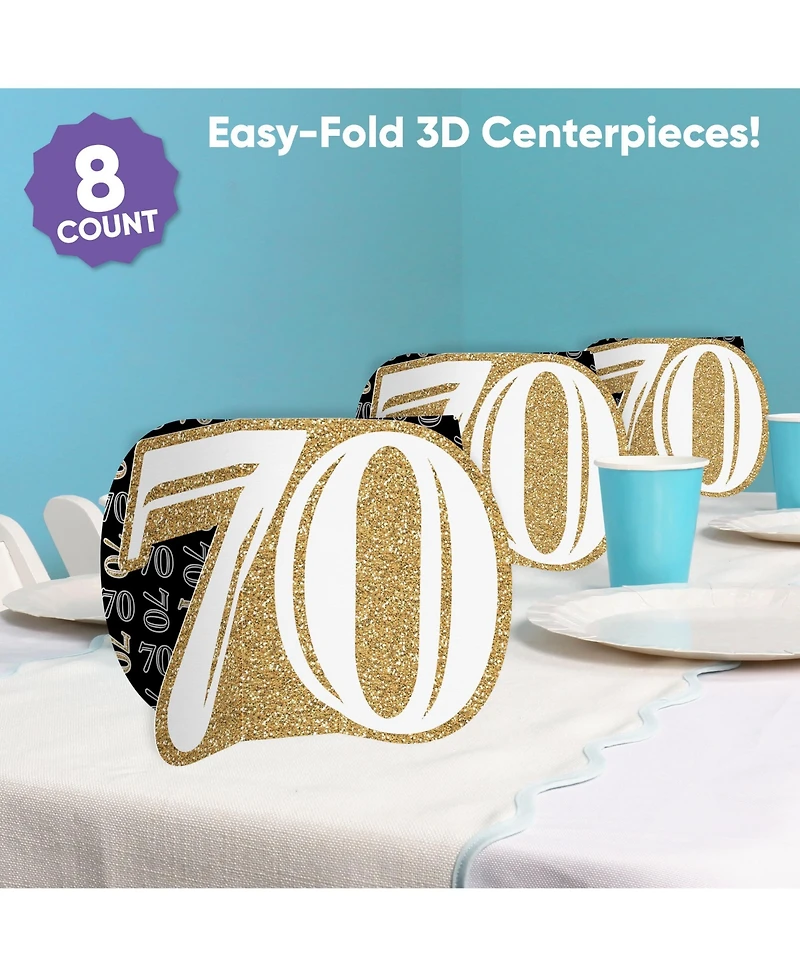 Big Dot of Happiness Freestanding 3D Gold 60th Birthday Centerpiece Table Decorations