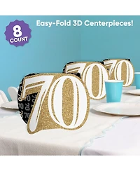 Big Dot of Happiness Freestanding 3D Gold 60th Birthday Centerpiece Table Decorations