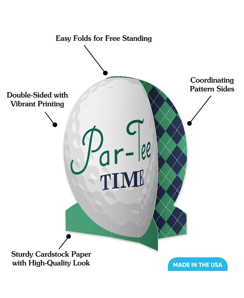 Big Dot of Happiness Freestanding 3D Golf Centerpiece Table Decorations