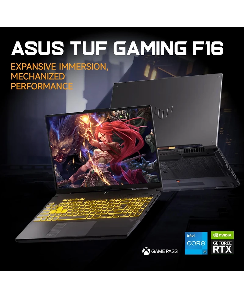 Asus Tuf F16 16" Gaming Traditional Laptop Intel Core 5 210H 16GB Ram Nvidia GeForce Rtx 4050 512GB Ssd Storage Windows 11 Home Fhd+ 144Hz - Grey