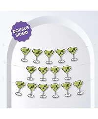 Big Dot of Happiness A Tini Bit Older Garland Banner, 30 Feet Cord, 15 Double-Sided Martini Glasses