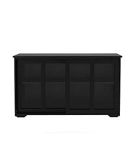 Casainc Kitchen Storage Cabinet with Glass Door for Pantry or Dining Room