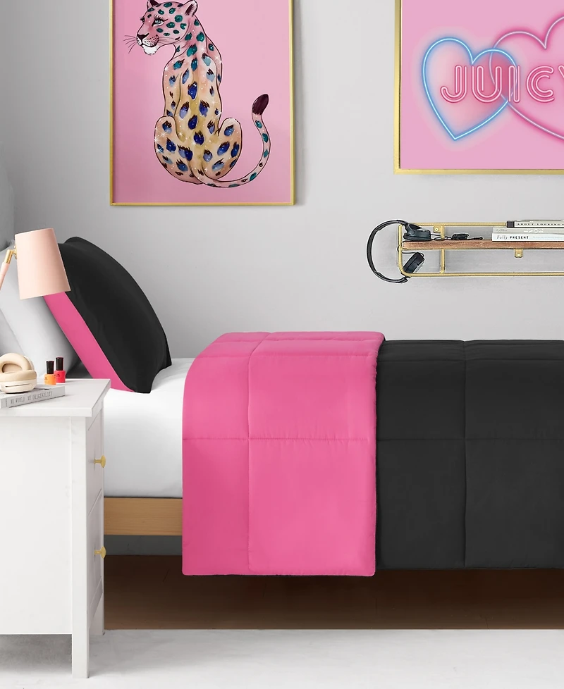 Juicy Couture Box Stitch Reversible -Pc. Comforter Set