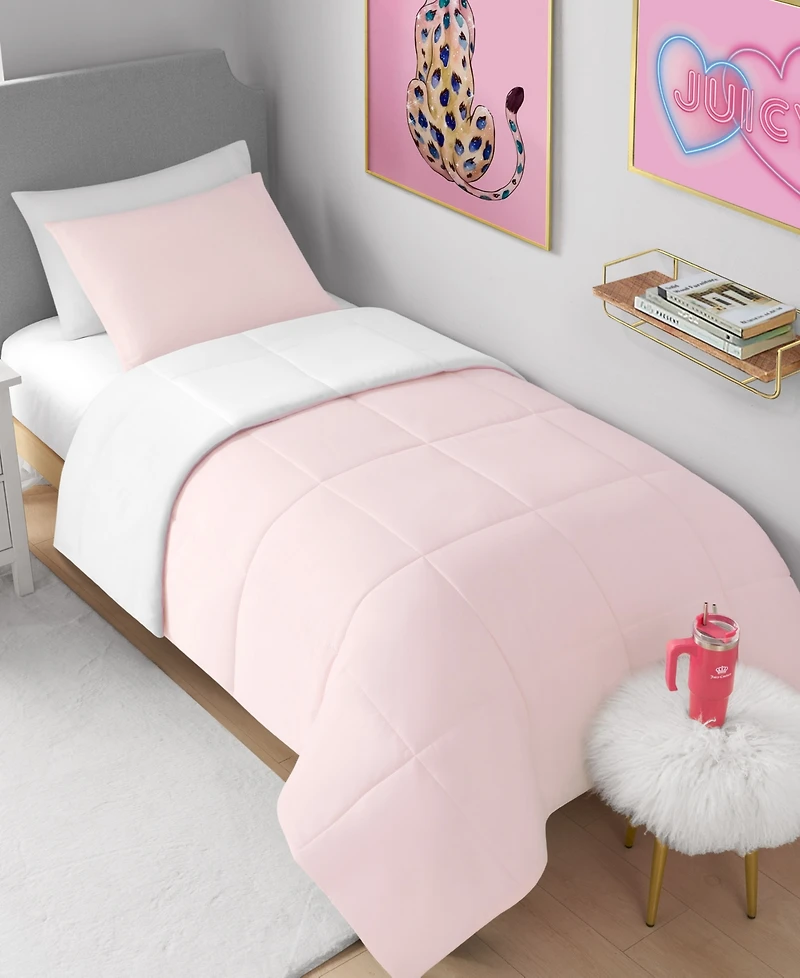Juicy Couture Box Stitch Reversible 2-Pc. Comforter Set, Twin/Twin Xl