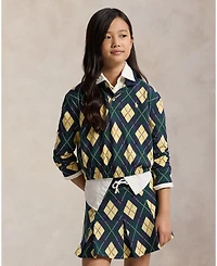 Polo Ralph Lauren Big Girls 2-Piece Mesh Knit Top and Skorts Set