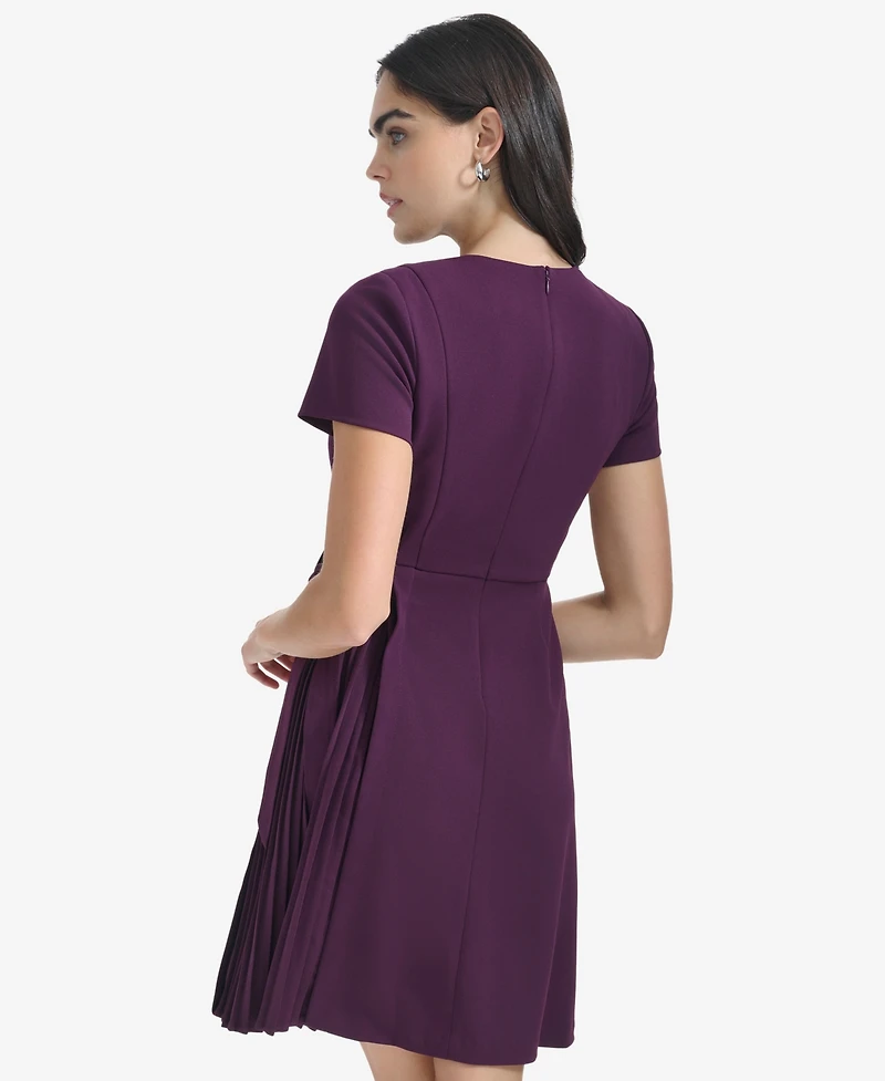 Calvin Klein Women's Short Sleeve Pleat Dress