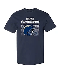 The Wild Collective Men's and Women's Navy Los Angeles Chargers Super Scoop Neck T-Shirt