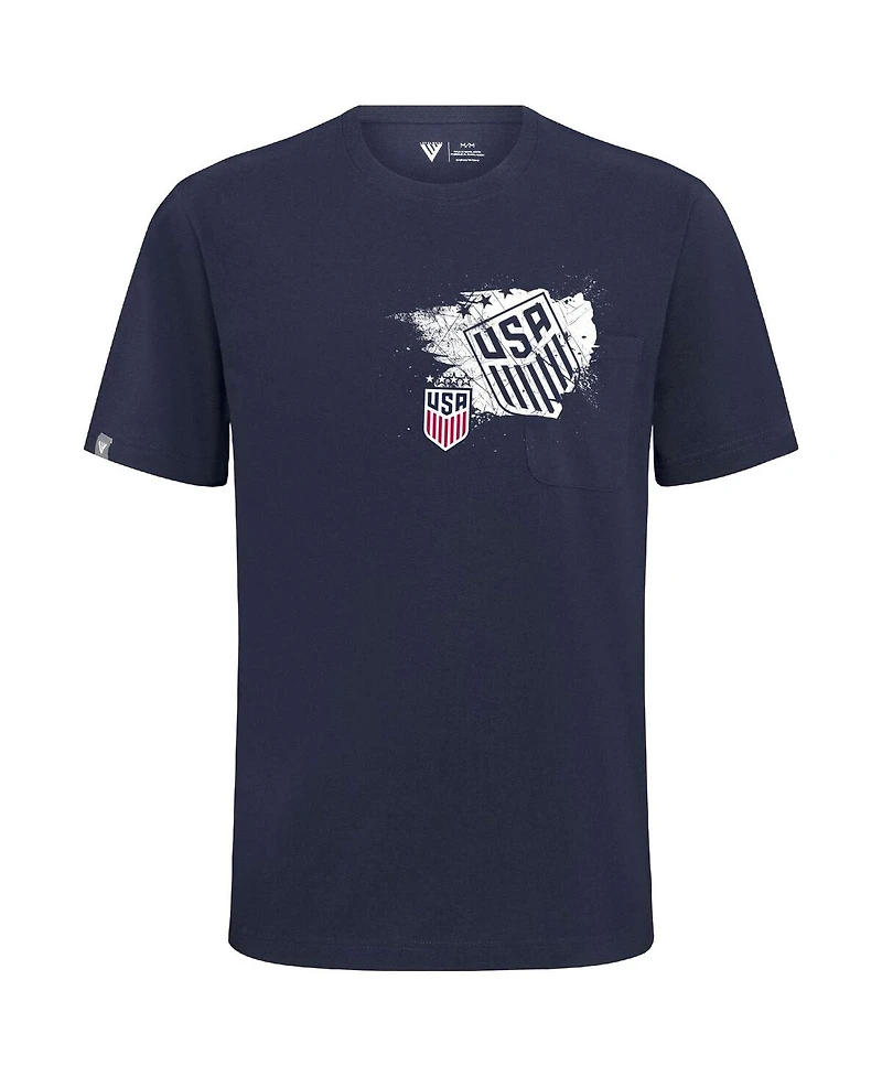 LevelWear Men's Navy Uswnt Focal Blasted T-Shirt