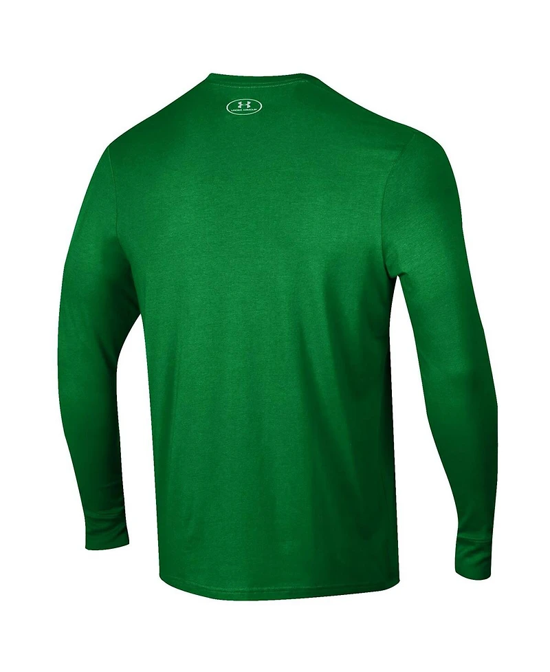 Under Armour Men's Kelly Green Notre Dame Fighting Irish All Fight Long Sleeve T-Shirt