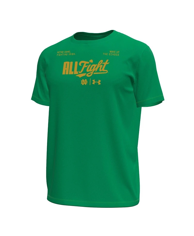 Under Armour Men's Kelly Green Notre Dame Fighting Irish All Fight Tech Stretch T-Shirt