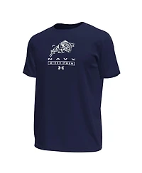 Under Armour Men's Navy Midshipmen Stack Stretch Performance T-Shirt
