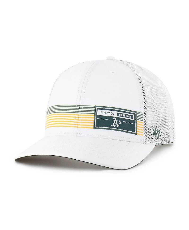 '47 Brand Men's White Athletics Rangefinder Brrr Trucker Adjustable Hat