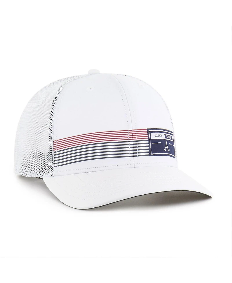 '47 Brand Men's White Atlanta Braves Rangefinder Brrr Trucker Adjustable Hat