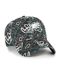 '47 Brand Girls Preschool Black Philadelphia Eagles Mural Clean Up Adjustable Hat