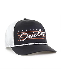 '47 Brand Men's Black Baltimore Orioles Brrr Downburst Mesh Hitch Adjustable Hat