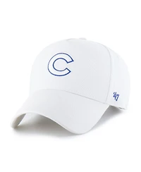 '47 Brand Men's White Chicago Cubs Foundational Pinch Offside Adjustable Hat