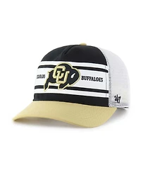 '47 Brand Big Boys and Girls Black/Gold Colorado Buffaloes Super Stripe Hitch Adjustable Trucker Hat