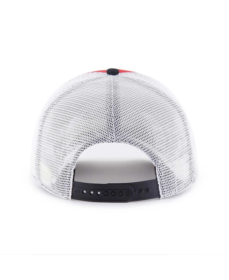 '47 Brand Big Boys and Girls Scarlet/Black Nebraska Huskers Super Stripe Hitch Adjustable Trucker Hat
