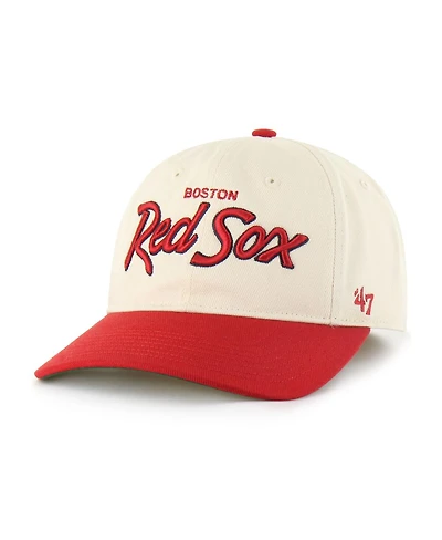 '47 Brand Men's Natural Boston Red Sox Crosstown Franchise Fitted Hat