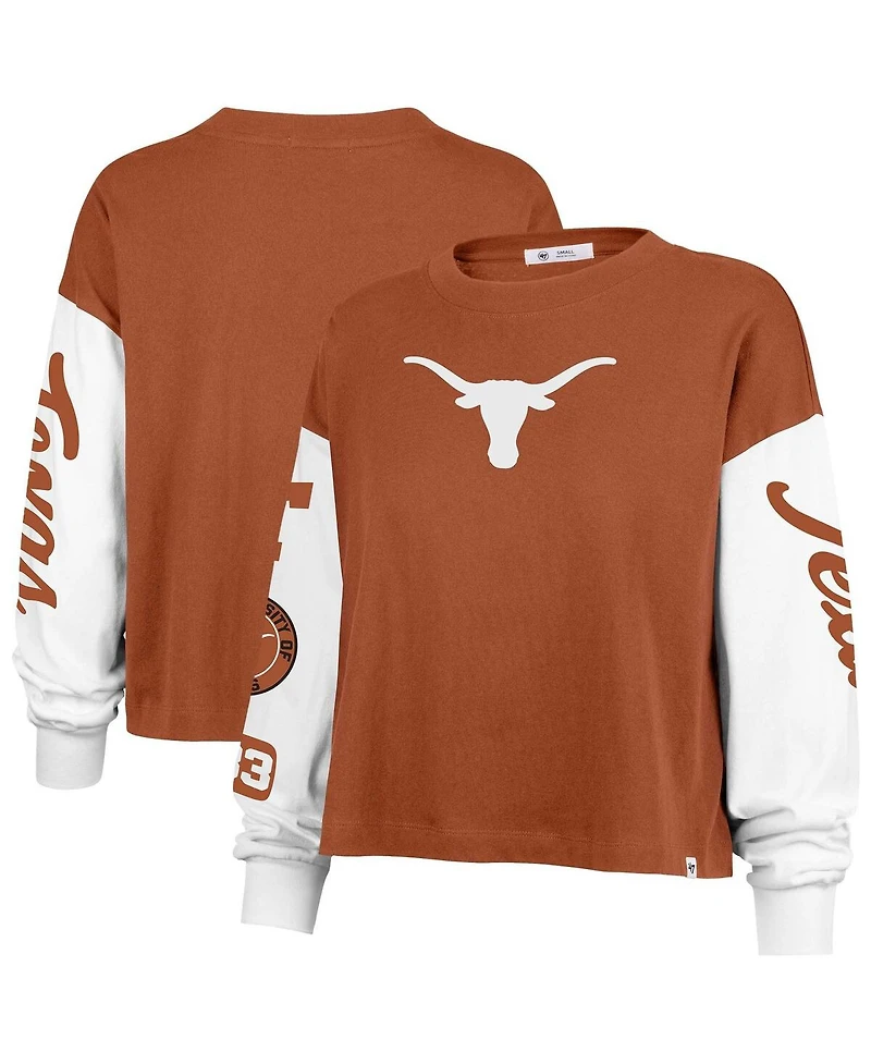 47 Brand Women's Texas Orange Longhorns Sydney Long Sleeve T-Shirt