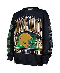47 Brand Women's Navy Notre Dame Fighting Irish Go Big Oversized Pullover Sweatshirt