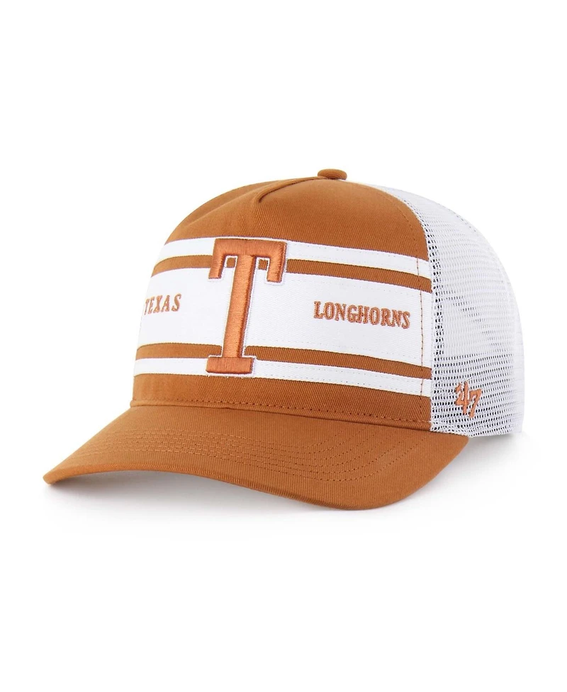 '47 Brand Big Boys and Girls Texas Orange/White Texas Longhorns Super Stripe Hitch Adjustable Trucker Hat