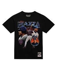 Mitchell & Ness Men's Mike Piazza Black New York Mets 2000 Subway Series 25th Anniversary Power T-Shirt