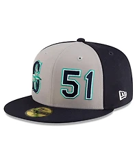 New Era Men's Ichiro Suzuki Navy/Gray Seattle Mariners 2025 Baseball Hall of Fame 59FIFTY Fitted Hat
