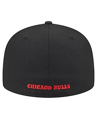 New Era Men's Black Chicago Bulls Deceptor 59FIFTY Fitted Hat
