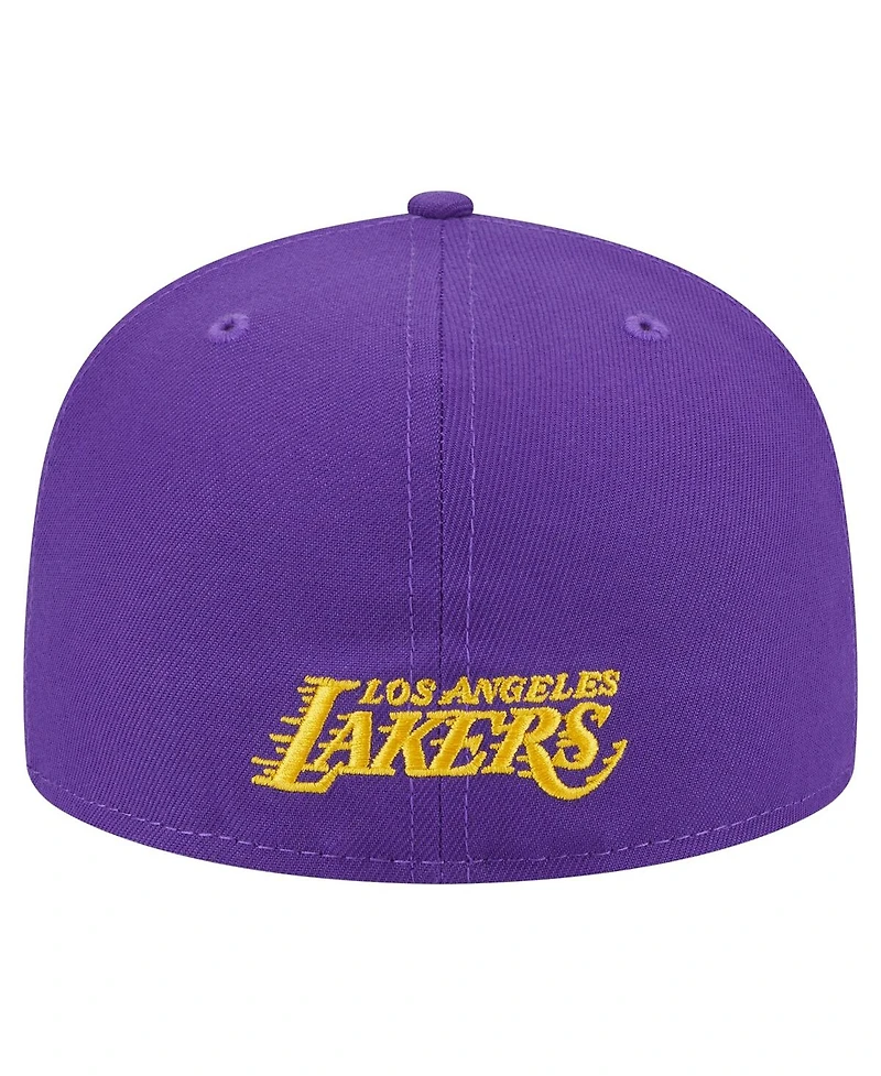New Era Men's Purple Los Angeles Lakers Deceptor 59FIFTY Fitted Hat