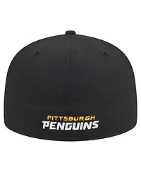 New Era Men's Black Pittsburgh Penguins Deceptor 59FIFTY Fitted Hat