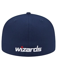 New Era Men's Navy Washington Wizards Deceptor 59FIFTY Fitted Hat