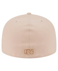 New Era Men's Light Beige Atlanta Braves Color Pack A-Frame 59FIFTY Fitted Hat