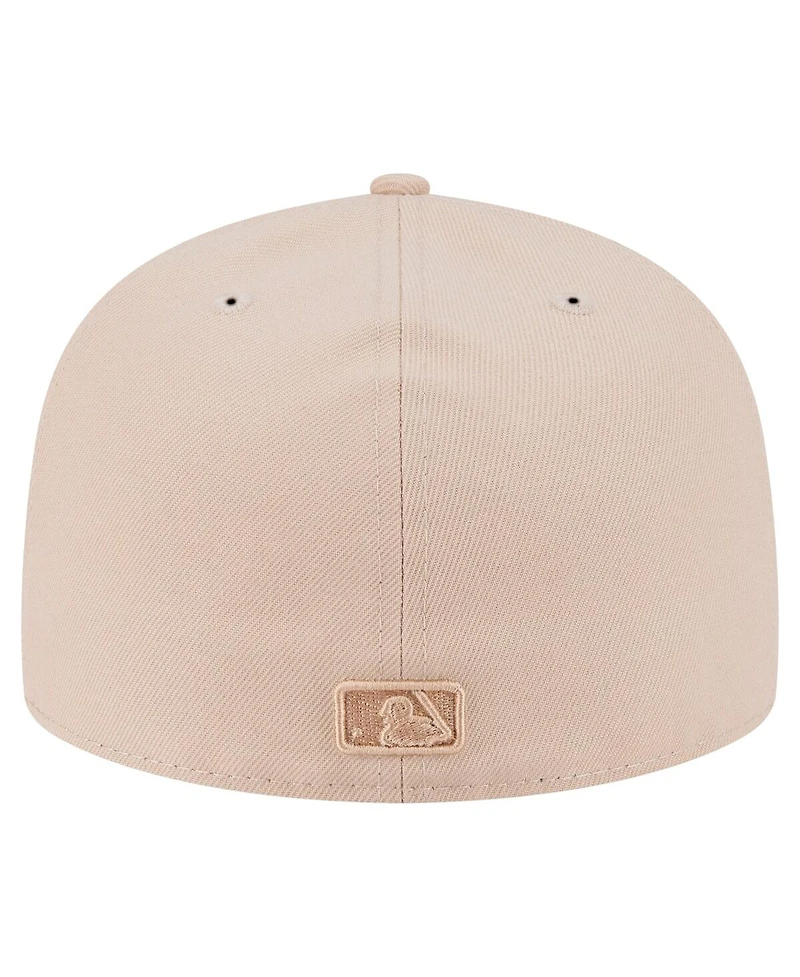 New Era Men's Light Beige Chicago White Sox Color Pack A-Frame 59FIFTY Fitted Hat